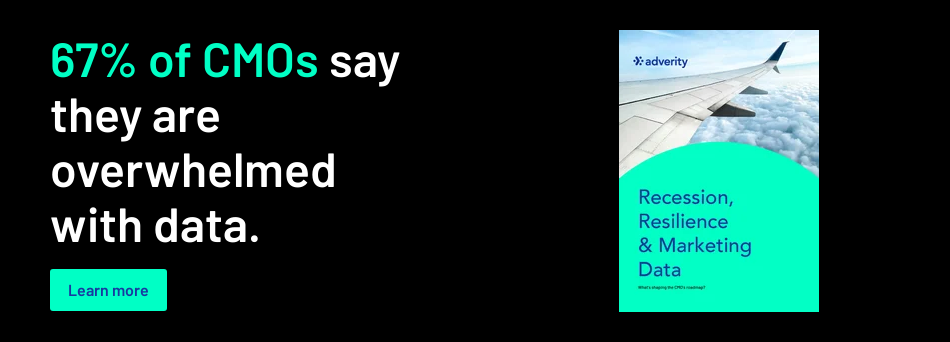 67% of CMOs say they are overwhelmed  with data.  